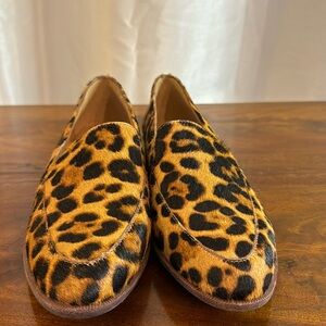NEW!! Madewell Frances Loafers in Leopard Calf Hair Animal Print loafer